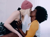 Beautiful ebony lesbian eats teens pussy