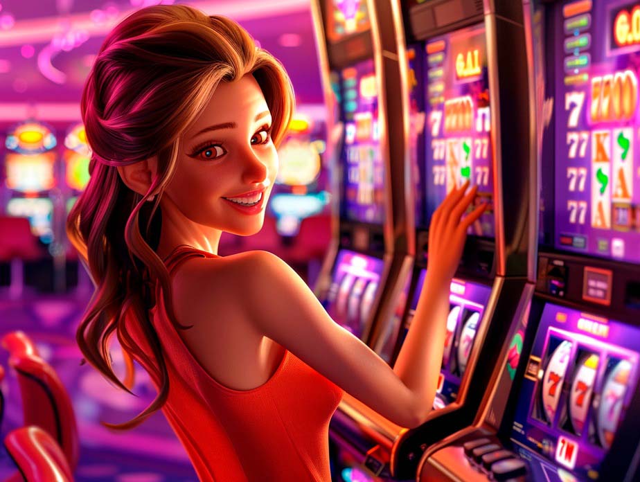 3d cartoon rendering person playing casino